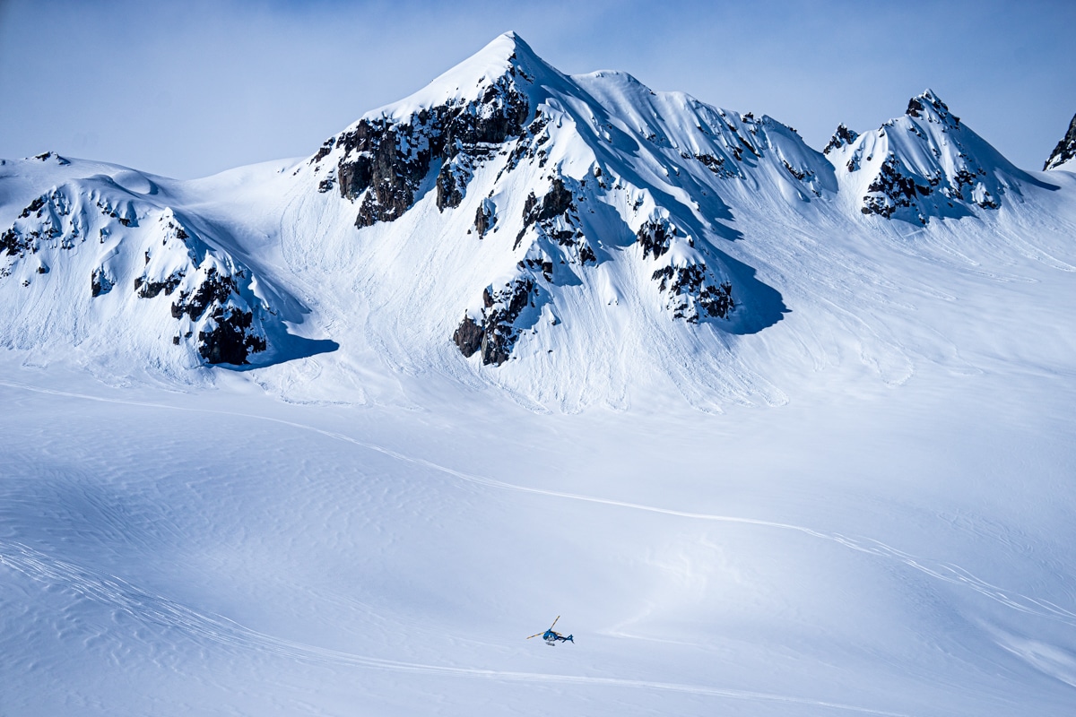 Spring corn skiing in the Tordrillo Range